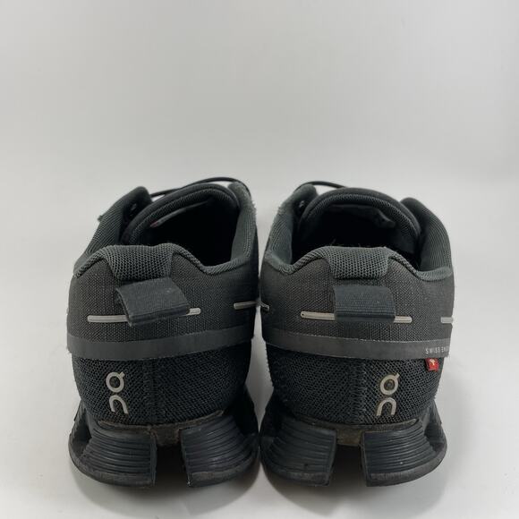 On Cloud 5 Waterproof Running Shoes Womens Size 7.5 Black Athletic Slip On - Picture 4 of 12